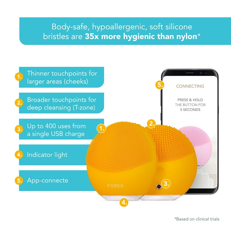 FOREO LUNA MINI 3 Cleansing Facial Brush- Sunflower Yellow