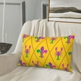thumbnail image 5 of Pofeuu Mardi Gras Crayfish and Fleur de lis Print Polyester Microfiber Plush Pillowcases, Super Soft and Cozy Pillow Case Covers with Envelop Closure（Pillow core not included）-20"x30", 5 of 6
