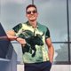 thumbnail image 4 of Balery Bull Charging Through Waves Camisa Polo de Hombre con Estampado, de Manga Corta y Tejido Medio, Camisa Tipo Golf Polo-Medium, 4 of 6