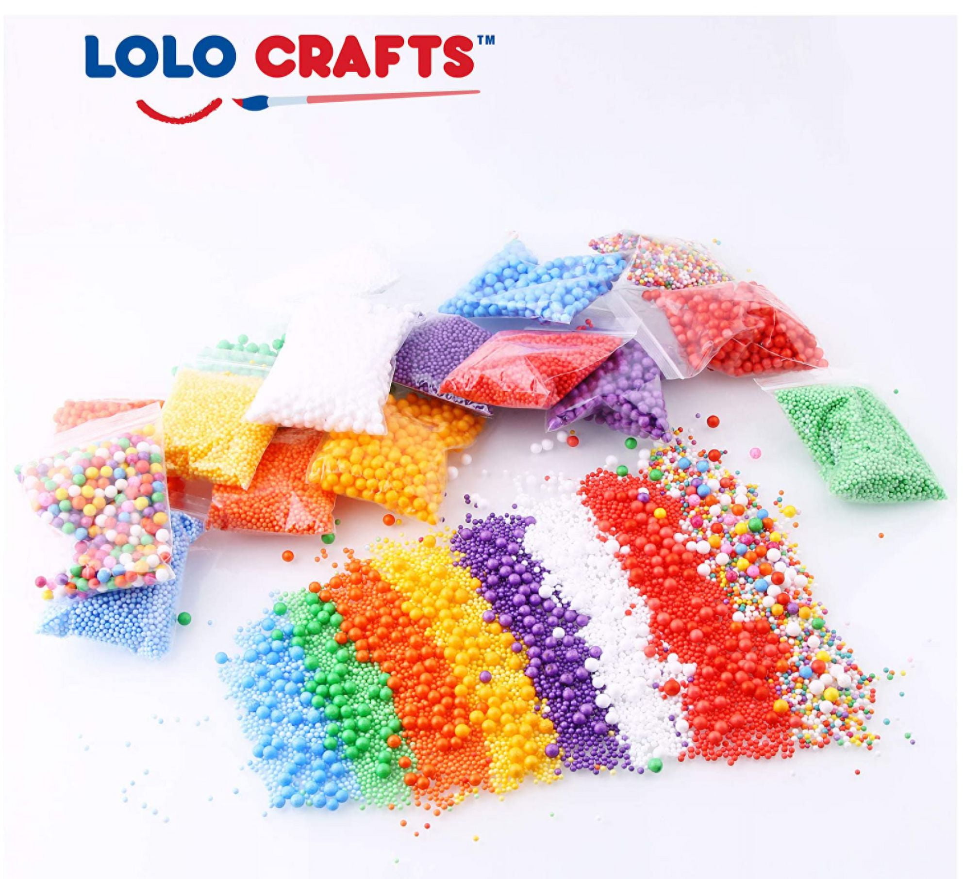 Particle multicolor foam beads slime supplies Decorative Foam Balls for  Slime bead about 2-3mm diameter 5 grams/bag 1 bag