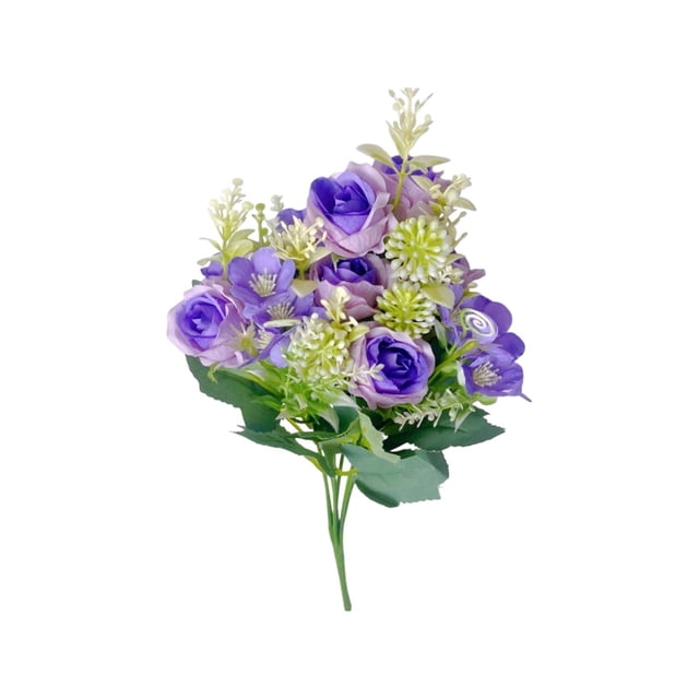 Tauxra 7 Tiges de Roses Artificielles Bouquets de Roses Fausses Réalistes pour Décoration Intérieure Extérieure de Maison Mariage Fête