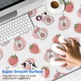 thumbnail image 2 of Long Mouse Pads for Desk,White Cow Strawberry Jar Pattern Desk Mats on Top Of Desks, Desk Mouse Pad Extra Large with 3mm Non-Slip Base and Stitched Edge for Gaming,Office,Work,Home 47.3"x23.6", 2 of 6