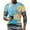 Light Blue, variant on Patlollav Men Short Sleeve Print Color Fashion Casual T-Shirt Tops Blouse