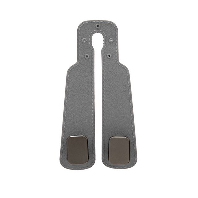 Mistaha Car Seat Back Twin Hooks & Phone Holder Combo - Grey, Multi-functional Hidden Storage, Auto Headrest Hanger, Soft Silicone Material, Easy Installation, High Load Capacity, Space-saving Design