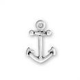 thumbnail image 1 of Sterling Silver 18" 1.2mm Box Chain 3D Small Ship Or Boat Anchor Pendant Necklace, 1 of 2