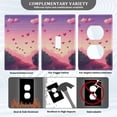 thumbnail image 3 of Yayeee Toggle Light Switch Wall Plate 1-Gang 4.5"x2.7" Home Decorative Outlet Cover, Pixel Floating Hearts, 3 of 7