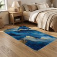 thumbnail image 2 of ODIKA 5'x7' Vibrant Abstract Flowing Shapes Washable Area Rug for Small Living Room, Bedroom, Easy Care, Non-Shedding, Pet Friendly, 2 of 7