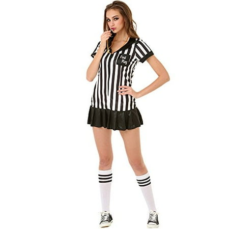 Sports Halloween - Boo! Inc. Risque Referee Women's Halloween Costume Sexy Sports Ref Ump Skirt Outfit