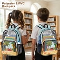 thumbnail image 4 of SEANATIVE Clear Backpacks for Girls Boys Preschool Elementary Kids Clear Backpack Transparent Bookbag See Through Daypack PVC Heavy Duty School Bag, Crab Starfish Palm Tree Pattern, 4 of 7