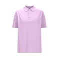 thumbnail image 5 of Taqqpue Golf Shirts for Women Short Sleeve Button Lapel Collared Solid Color Blouse Tops Summer Loose Fit Casual Work Basic Tees, 5 of 8