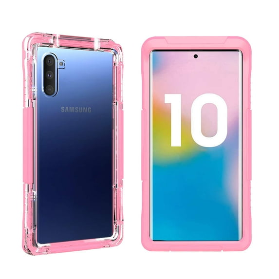 Mignova Galaxy Note 10 case,Full Sealed Waterproof Dust Proof Shockproof Full Body Underwater Cover Case for Samsung Galaxy Note 10 case 2019 Release(Pink)