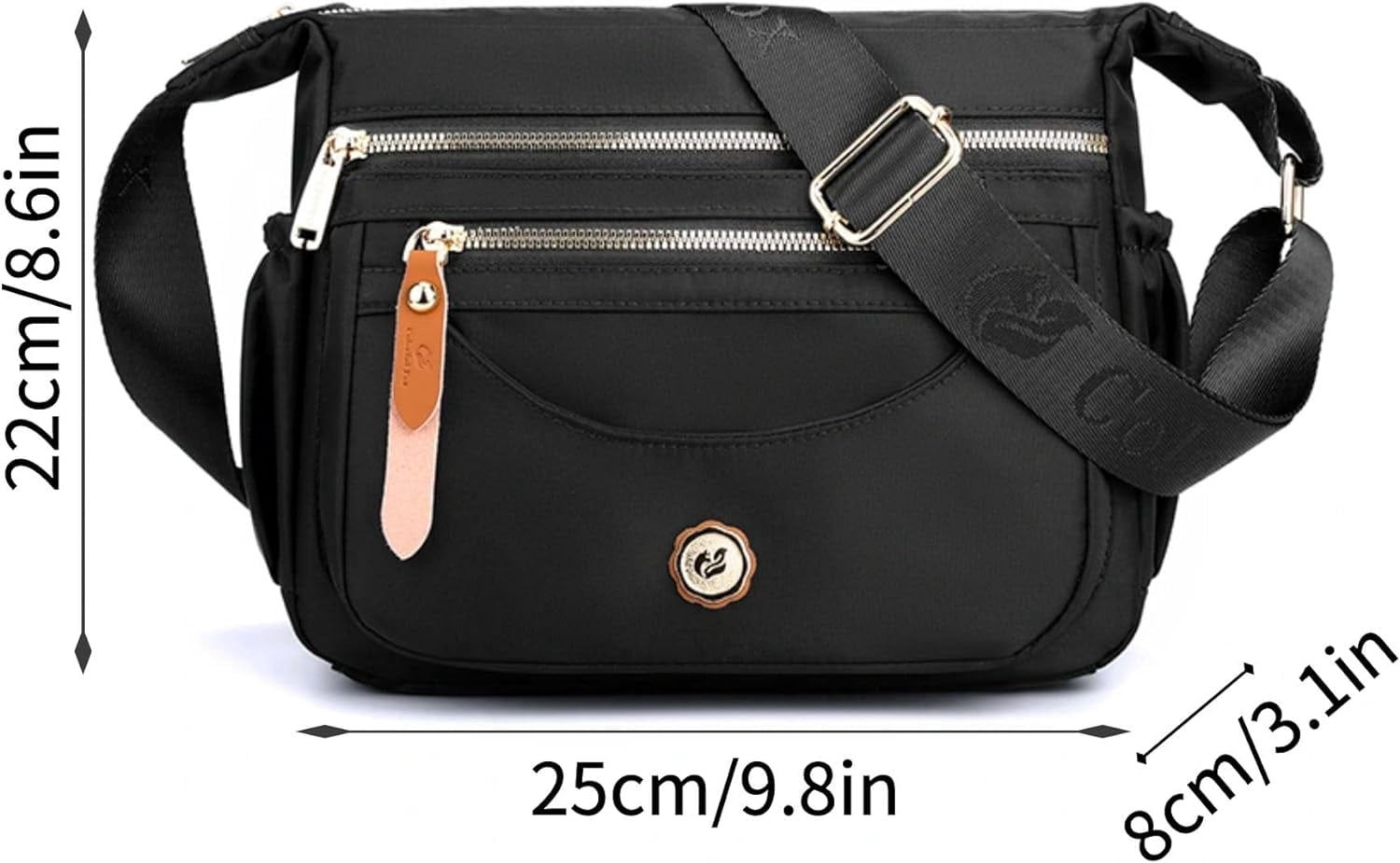 Crossbody Bags for Women Multi-Pockets Shoulder Bag Purses Waterproof Travel Satchel