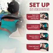 Bellabooty Original Hip Thrust Belt for Dumbbells and Kettlebells Home Gym Workout Exercise Equipment