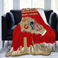 thumbnail image 2 of Custom San Francisco Blanket Personalized Throw Blankets Name and Number for Men Women Boy Football Style Decor Gifts, 2 of 6