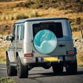thumbnail image 5 of Fuzoiu Teal Turquoise 1 Print Universal Spare Tire Cover with Buckle Strap, Waterproof Wheel Covers for Jeep, Trailer, RV, Truck and All Car-16 inch, 5 of 6