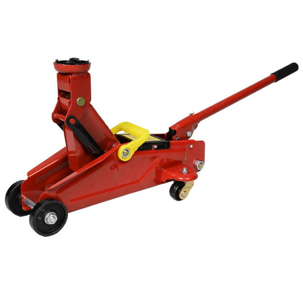 Mini Red 2 Ton 4000 Lbs Hydraulic Floor Jack Lift Tool On Wheels
