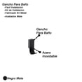 thumbnail image 2 of Gancho para Baño Rubinett Cuadrado Negro Mate Acero Inoxidable, 2 of 3