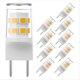 thumbnail image 1 of 10 Bombillas LED G8 de 3 W (Equivalente A Bombilla Halógena G8 de 20 W A 25 W), Bombilla T4 Bipin con Casquillo G8/GY8.6, Bombilla G8 Cálida de 3000 K., 1 of 5