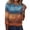 Orange, variant on Shirts for Women 3/4 Sleeve Casual Round Neck T-Shirts Vintage Striped Gradient Tees Blouses Loose Fit Fall Spring Clothes Orange XL