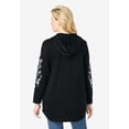 thumbnail image 2 of Woman Within Plus Size Embroidered Hoodie Sweatshirt, 2 of 6