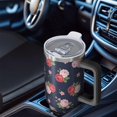 thumbnail image 6 of 40oz Pioneer Flower Floral Print Pattern Insulated Tumbler with Handle, BPA-Free Leak Proof Lid and Straws, Double Wall Vacuum, Hot 12h/Cold 34h, 6 of 6