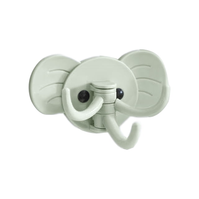 fheaev 1 Piece Elephants Shape Wall Hook Strong Adhesive Traceless Hanger Suitable For Home Kitchen Bathroom Organization Durables Material Rotating Designs Cute Decor