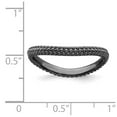 thumbnail image 2 of 2.25mm Sterling Silver Stackable Polished Black-plate Wave Ring - 2.0 Grams - Size 10, 2 of 2