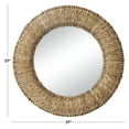 thumbnail image 3 of DecMode 37" x 37" Brown Wrapped Coiled Wall Mirror, 3 of 11