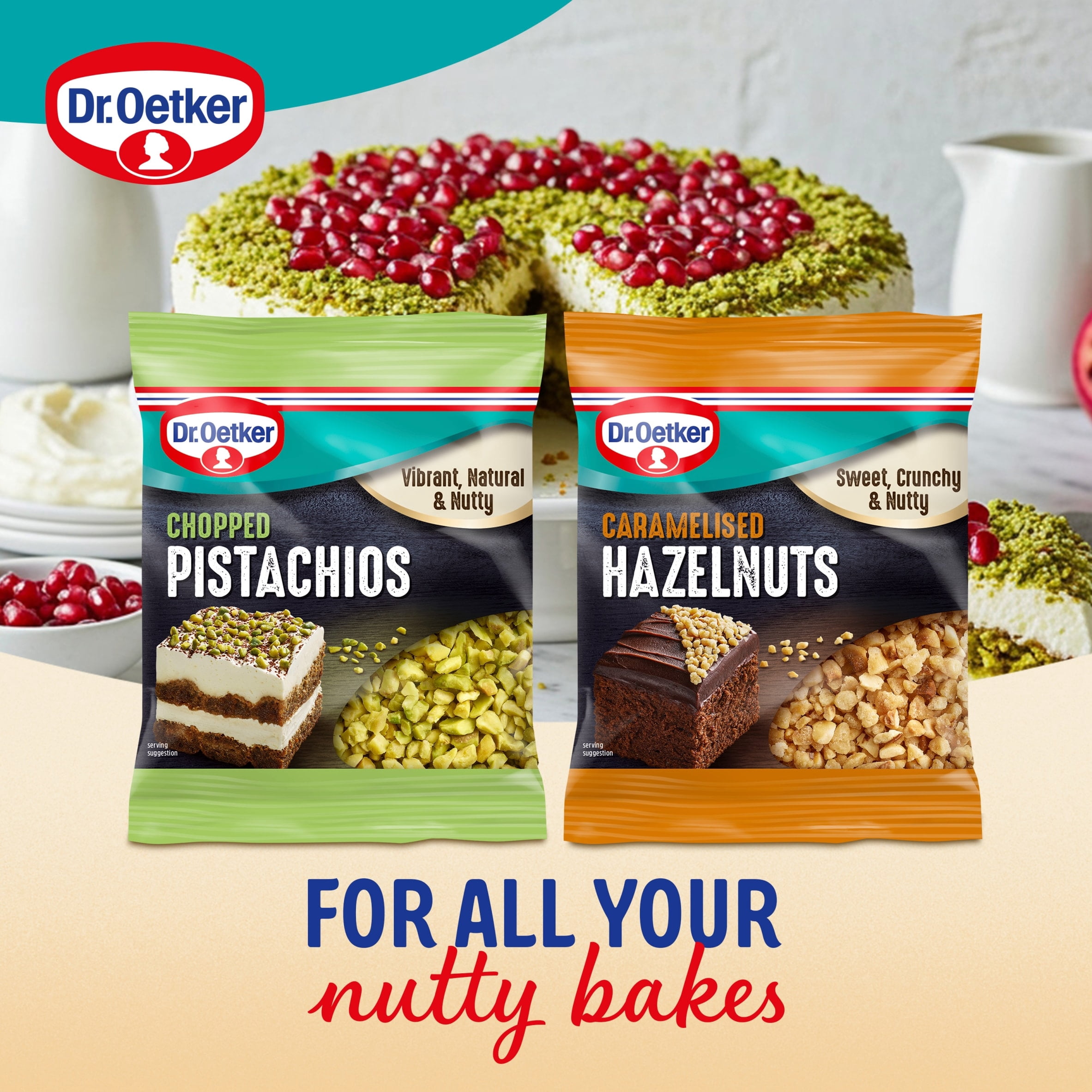 Dr. Oetker Chopped Pistachios 25g, Imported from Britain
