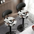 thumbnail image 3 of ZIATUBLE Cow Print Chair Seat Cushion Cover Polyester Round Stool Slipcover 14-16 Inch Easy to Install Padded Bar Stool Covers Round Pack of 2 Universal Elastic Bar Stool Covers Round, 3 of 6