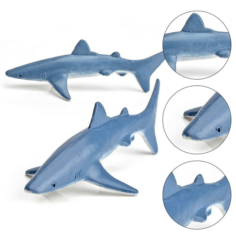 Zerodis Hai-Spielfigur Schwarz - Hochrealistisches Meerestier-Modell Aus PVC