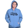 thumbnail image 4 of I Dream About Naps Lazy Day Zip Up Hoodie Men's Women's Brisco Brands 2X, 4 of 6