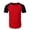 a-Red10224, variant on VNKIDY Mens Color Block Raglan Sleeve TShirts Short Sleeve Crewneck Curved Hem Casual Streetwear Tees For Daily Wear Blue XXXL