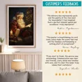 thumbnail image 3 of Vintage Christmas Wall Art Santa Reading Book Printable Christmas Oil Poster, Matte Canvas Stretched, Posters for Room Bedroom Living Room Bathroom Wall Decor, Posters & Art Prints, Gift., 3 of 7