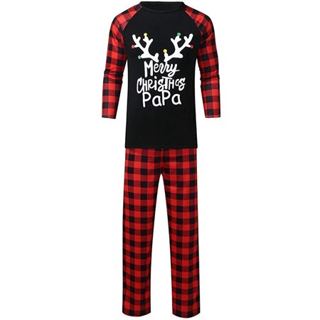 

LisenraIn Christmas Family Matching Pajamas Set Casual Sleepwear Outfits