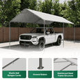 thumbnail image 5 of Sunmthink 10x20FT Heavy Duty Carport,Portable Carport with Height Adjustable & Waterproof UV Resistant&Galvanized Steel Frame, Outdoor Car Canopy Shelter for Vehicle, Truck, Boat, White, 5 of 9