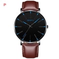 thumbnail image 1 of Reloj de cuarzo para mujer, relojes para parejas, relojes finos de moda para hombre y mujer, reloj de pulsera de cuarzo de malla de acero inoxidable para negocios., 1 of 2