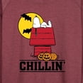 thumbnail image 3 of Peanuts - Snoopy Chillin Halloween - Women's Lightweight French Terry Long Sleeve Shirt, 3 of 6