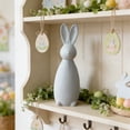 thumbnail image 3 of ZHUER Rustic Wooden Easter Bunny Decor, Distressed Finish, Wood, Easter & Home Decoration, Tabletop Ornament, 5.71 in, 1 PC, 3 of 7