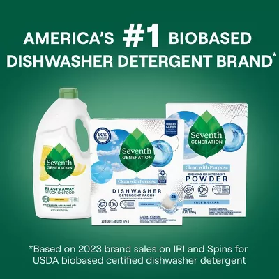 Free & Clear Natural Dishwasher Detergent Packs - 45ct