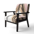 thumbnail image 3 of Designart "Pink and Gold Cubic Minimalism V" Gold Abstract Cubism Upholstered Accent Chair - Modern Arm Chair For Bedroom, 3 of 5