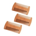 thumbnail image 4 of 3pcs Beard Comb Kit Double Sided Fine Wide Teeth Prevent Static Wooden Mustache Grooming Comb, 4 of 8