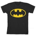 thumbnail image 6 of Batman Classic Bat Signal Youth Black Graphic Tee-Large, 6 of 7