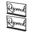 thumbnail image 4 of CIMAXIC logo de table Réservée 2 Pcs Panneaux Réservés en Acrylique Panneaux de table Réservés Sièges Réservés pour Restaurant, 6.69"X3.94"X1.5", 4 of 5