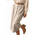 thumbnail image 2 of Women's Vintage High Waist A-Line Flared Midi Skirts Color S, 2 of 7