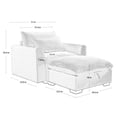 thumbnail image 4 of Modern Corduroy Sofa Couch, Modular Couch with Storage Ottoman, Couch Deep Seat Couches for Living Room/Apartment/Office, Blue, 4 of 9