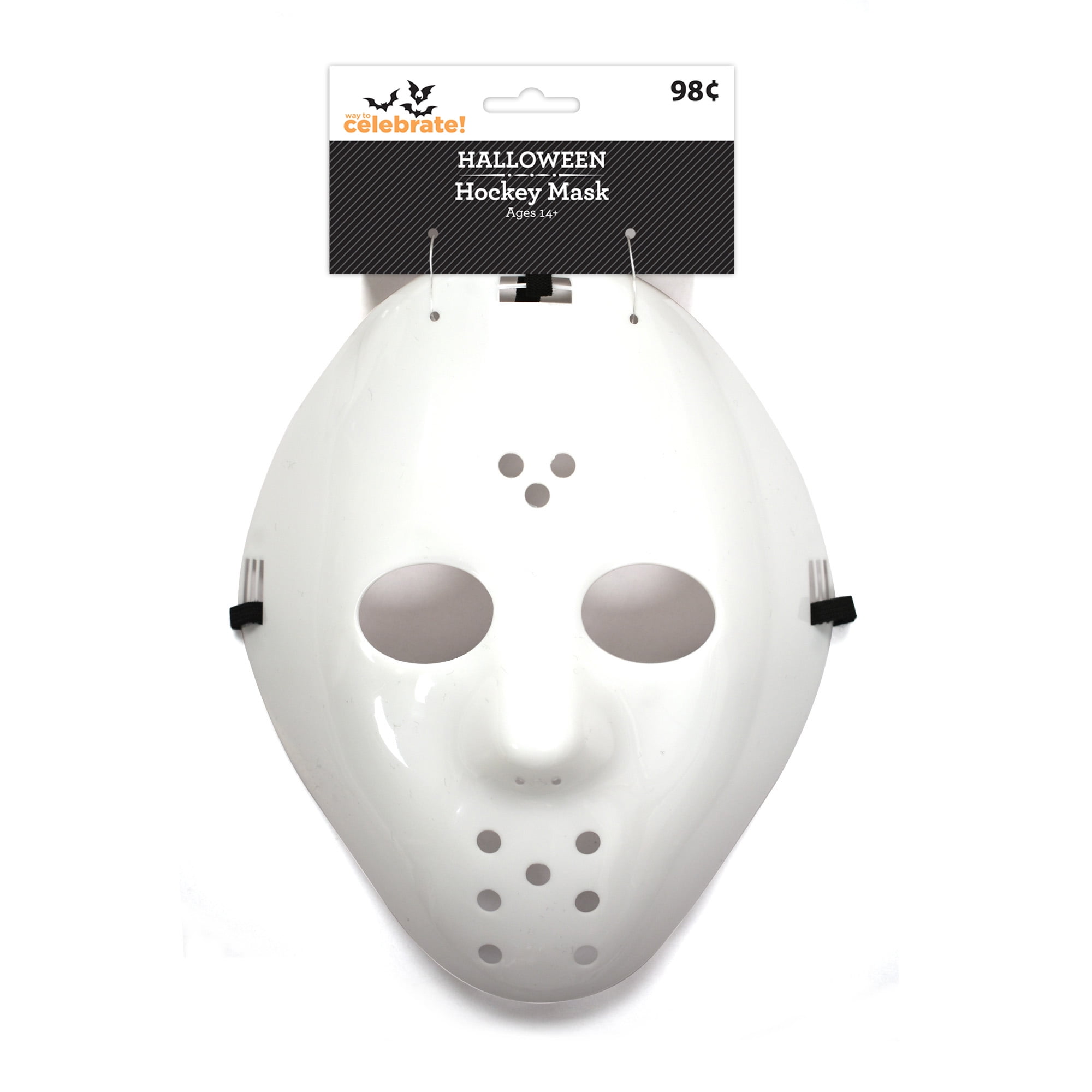 Way To Celebrate Halloween Unisex Adult White Hockey Mask
