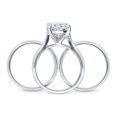 thumbnail image 4 of BERRICLE Sterling Silver Solitaire Wedding Engagement Rings 5.5 Carat Oval Cut Cubic Zirconia CZ Ring Set for Women, Rhodium Plated Size 9, 4 of 11