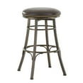 thumbnail image 1 of Bali 30" Chocolate Leather Backless Swivel Bar Stool, 1 of 2