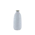thumbnail image 1 of Benzara BM188090 Ceramic Vase with Engraved Scalloped Pattern - Gray - Medium, 1 of 1